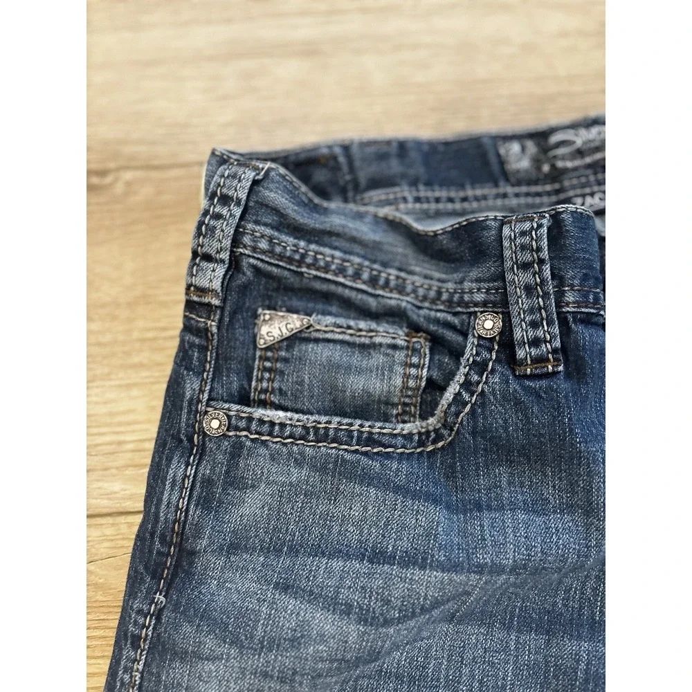 Silver Jeans Co Zac Relaxed Mens Jeans 33x32 Country Western Cowboy Nice Fading